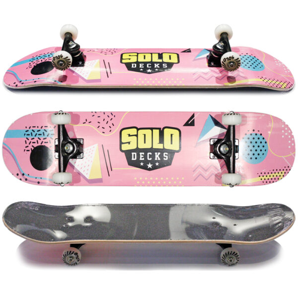 Skate SOLO Montado Iniciante Pink