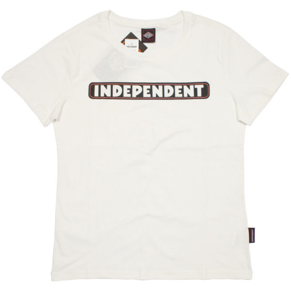 Camiseta INDEPENDENT Bar Logo Off White Feminina